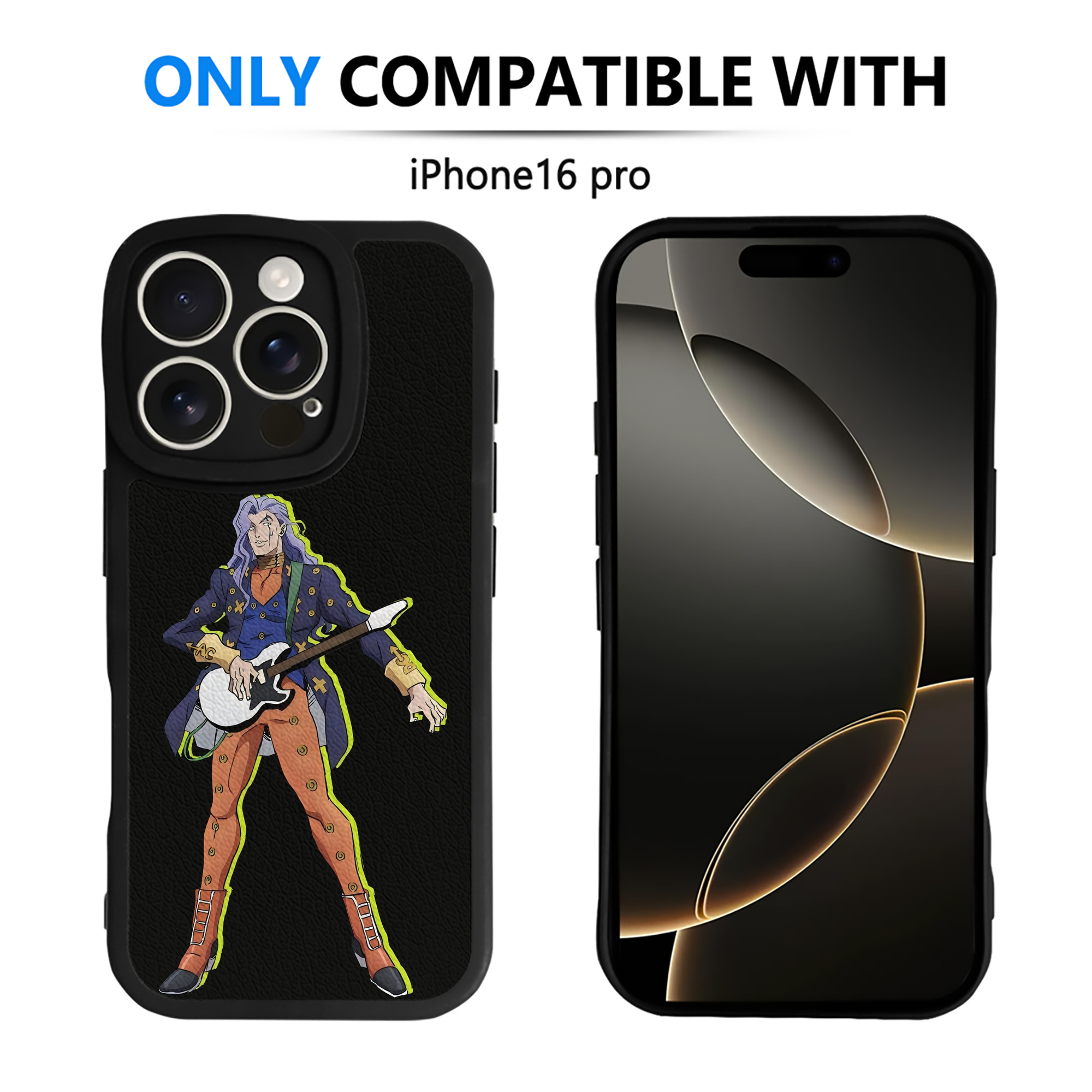 （画像用） ジョジョの奇妙な冒険 おといし あきら JoJo's Bizarre Adventure Akira Otoishi 【iPhone 16シリーズ対応】シリコンスマホケース（レザー調） 材質：シリコン
